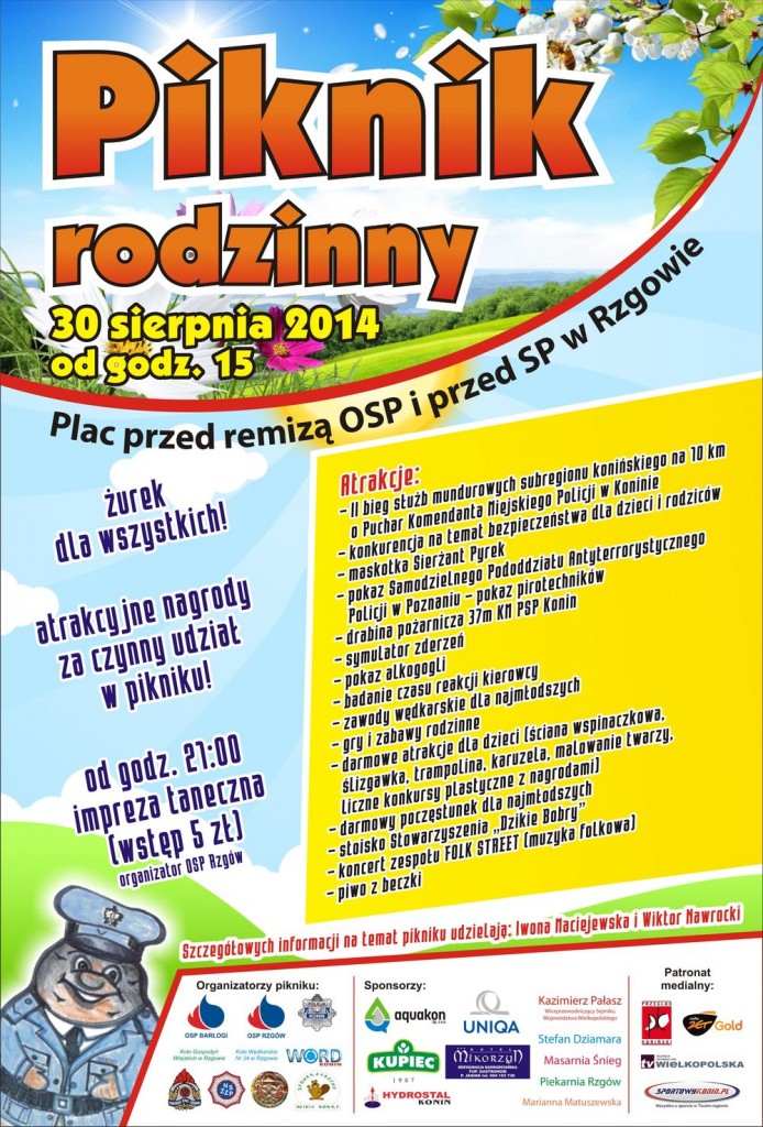 Plakat - piknik rodzinny Rzgów Kopia